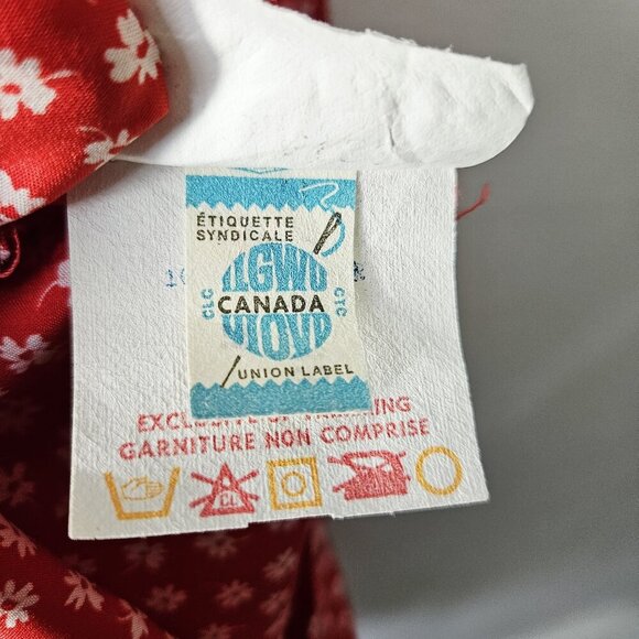 Vintage 1970s Pave De Paris Maxi Dress ILGWU Union Label Floral Prairie Size 8 M - Picture 6 of 6